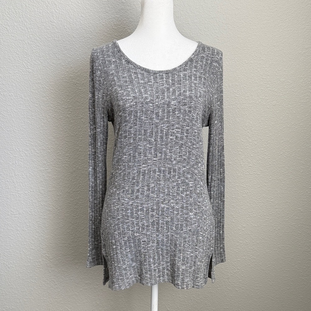 Simply Styled Women's Heather Gray Long Sleeve Top